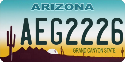 AZ license plate AEG2226
