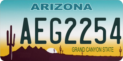 AZ license plate AEG2254