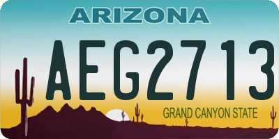 AZ license plate AEG2713
