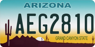 AZ license plate AEG2810