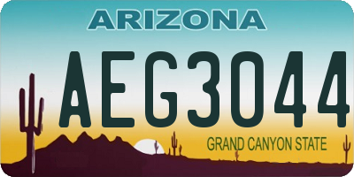 AZ license plate AEG3044