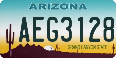 AZ license plate AEG3128