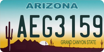 AZ license plate AEG3159