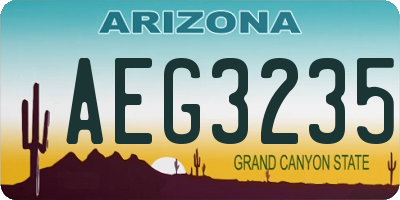 AZ license plate AEG3235