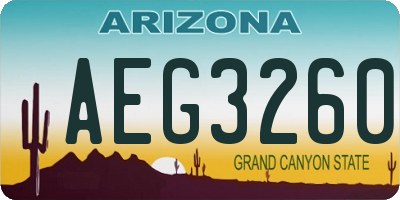 AZ license plate AEG3260