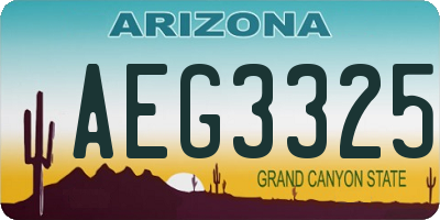 AZ license plate AEG3325
