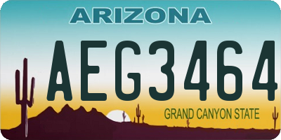 AZ license plate AEG3464