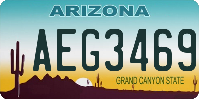 AZ license plate AEG3469