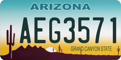 AZ license plate AEG3571