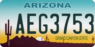 AZ license plate AEG3753