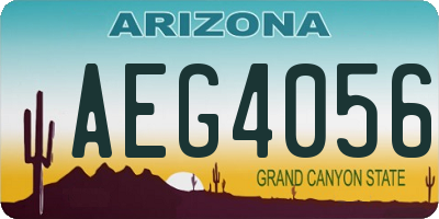 AZ license plate AEG4056