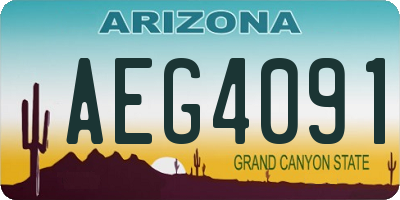 AZ license plate AEG4091