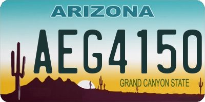 AZ license plate AEG4150