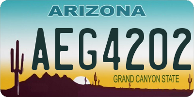 AZ license plate AEG4202