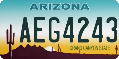 AZ license plate AEG4243