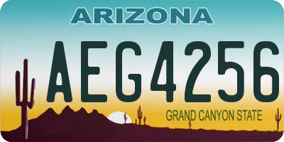 AZ license plate AEG4256