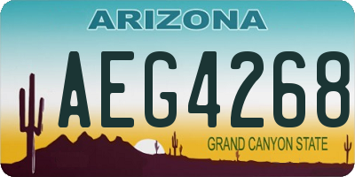 AZ license plate AEG4268