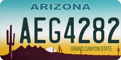 AZ license plate AEG4282