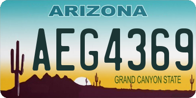 AZ license plate AEG4369