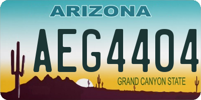 AZ license plate AEG4404
