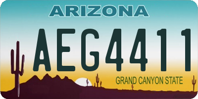 AZ license plate AEG4411