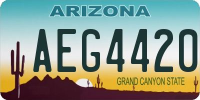 AZ license plate AEG4420