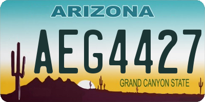 AZ license plate AEG4427