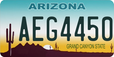 AZ license plate AEG4450