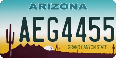 AZ license plate AEG4455