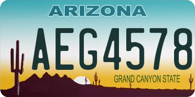 AZ license plate AEG4578