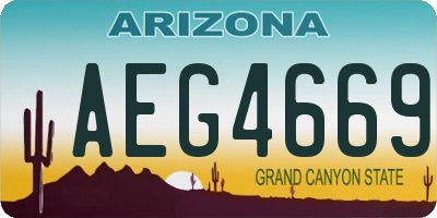 AZ license plate AEG4669