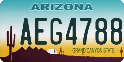 AZ license plate AEG4788