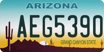 AZ license plate AEG5390