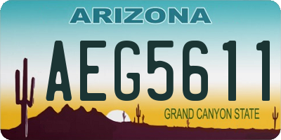 AZ license plate AEG5611