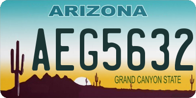 AZ license plate AEG5632