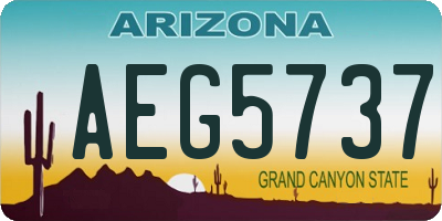 AZ license plate AEG5737