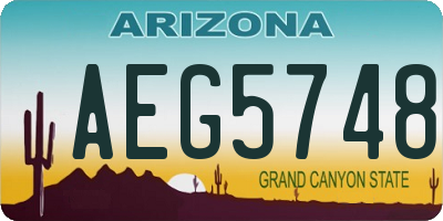 AZ license plate AEG5748