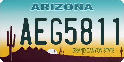 AZ license plate AEG5811