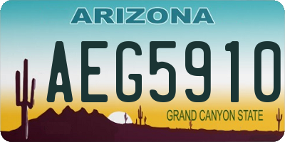 AZ license plate AEG5910