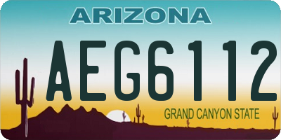 AZ license plate AEG6112
