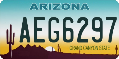 AZ license plate AEG6297