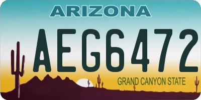 AZ license plate AEG6472