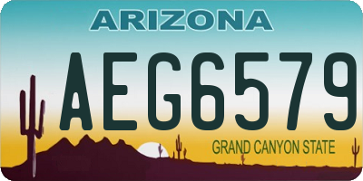 AZ license plate AEG6579