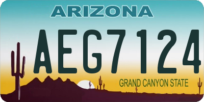 AZ license plate AEG7124