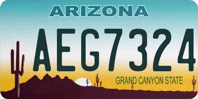 AZ license plate AEG7324