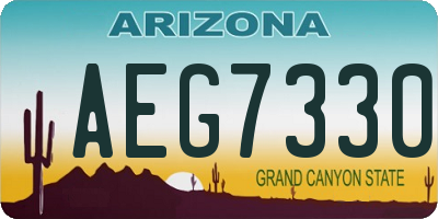 AZ license plate AEG7330