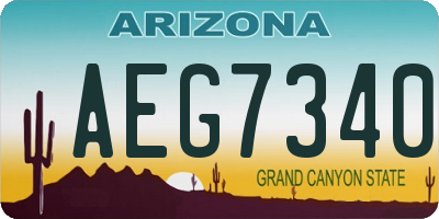 AZ license plate AEG7340