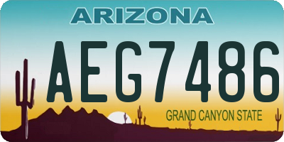 AZ license plate AEG7486