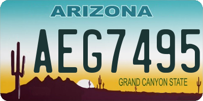 AZ license plate AEG7495