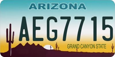 AZ license plate AEG7715